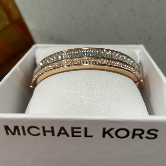 Michael Kors Gold Pave Hinge Bracelet - Picture 2 of 6
